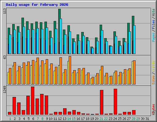 Daily usage for February 2026