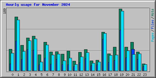 Hourly usage for November 2024