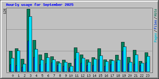 Hourly usage for September 2025