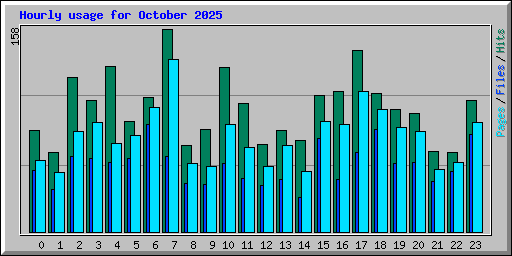 Hourly usage for October 2025