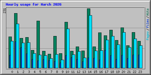 Hourly usage for March 2026